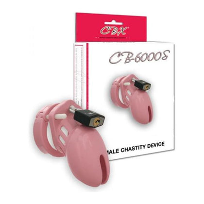CB-X CB-6000S Premium Male Chastity Cage and Lock Set - Pink, Hypoallergenic Medical-Grade Polycarbonate, Interchangeable Rings, Keyholder Controlled, for Long-Term Confinement