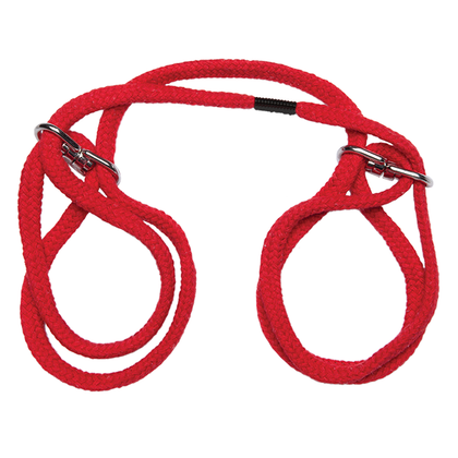 Bondage Boutique Japanese Style Cotton Wrist or Ankle Cuffs - Model X1, Unisex, Pleasure Restraints, Red