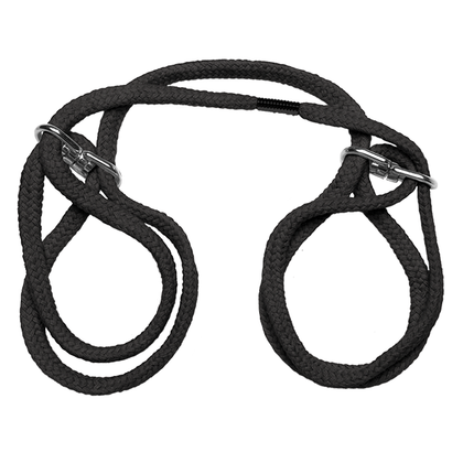 Japanese Style Bondage Cotton Wrist or Ankle Cotton Cuffs Black