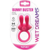 Hott Products Wet Dreams Bunny Buster Cock Ring with Turbo Motor Pink - Powerful Pleasure Enhancer for Men and Couples - Adult Naughty Store