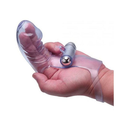 Icon Brands VibroFinger Ribbed Finger Massager - Model VF-2001 - Purple - For Sensual Vaginal and Anal Stimulation