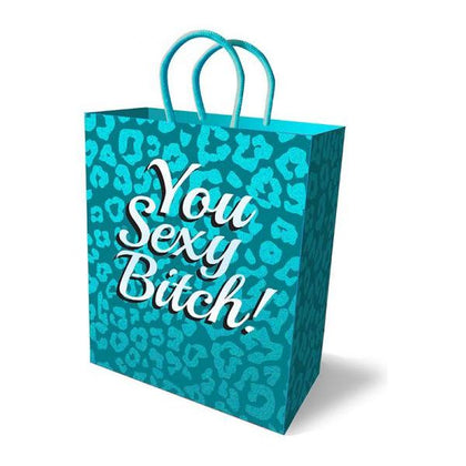 Teal Blue 10-inch Luxury Gift Bag for Naughty Presents - You Sexy Bitch!