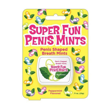 Introducing the PleasureWorks X-Treme Delight Penis Shaped Breath Mints - Model X-71, Peppermint Flavor, for Adults Only