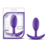 Luxe Wearable Vibra Slim Plug - Medium (Model M-001) - Unisex Anal Pleasure - Purple - Adult Naughty Store