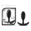 Luxe Wearable Vibra Slim Plug Medium Black - Premium Silicone Anal Pleasure Toy for Men and Women - Adult Naughty Store