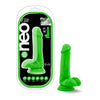 Neo Elite 6 Inches Silicone Dual Density Cock with Balls - Model NE-6SDCB-G - Male Masturbation Toy for Lifelike Pleasure - Green - Adult Naughty Store