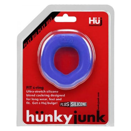 Hunkyjunk Fit Ergo C-ring, Cobalt - Premium Silicone Cock and Ball Ring for Men, Enhances Pleasure, Cobalt Blue