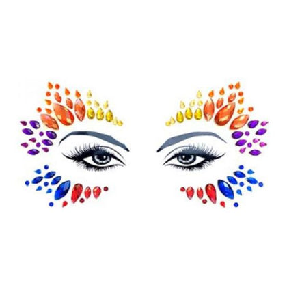 Neva Nude Crystal Pasty Pride Tribe Face -> Neva Nude Crystal BodiStix Face Jewels - Sparkling Iridescent Facial Accessories for Festivals and Parties - Mix and Match with Pasties and Glitter - Adult Naughty Store