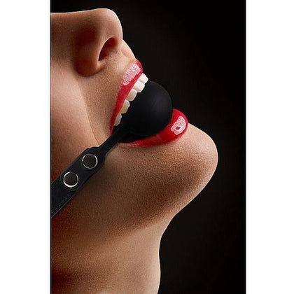 Ouch Silicone Ball Gag - Sensual Playful Beginners BDSM Mouth Gag - Model O-S - Unisex - Pleasure Enhancing - Black