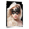 Ouch! Royal Black Lace Mask O-S - Handmade Intricate Venetian Inspired Eye Mask for Sensual Play and Special Occasions - Lightweight and Adjustable Polyester Design - Adult Naughty Store