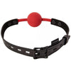 Sportsheets Saffron Ball Gag Black Red - Premium Silicone Lockable Ball Gag for Enhanced Sensory Play - Model SG-420 - Unisex - Intensify Pleasure and Explore Power Dynamics - Black and Red