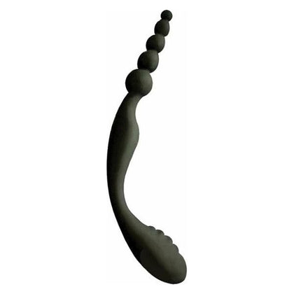 Silicone Anal Beads - S Double Header Double Ended - Model No. BD-5678 - Unisex - Sensational Pleasure - Black
