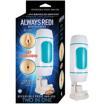 Always Redi Masturbator Beige - 2-in-1 Reversible Sleeve Stroker for Men - Model AR-200 - Dual Pleasure Experience for Intense Satisfaction - Adult Naughty Store