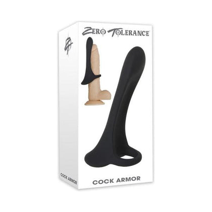 Zt Cock Armor - Premium Silicone Cock Ring with Vibrating Bullet - Model ZTCA-2021 - Male - Enhances Stamina and Pleasure - Black