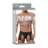 Male Power Scandal Lace G-String Garter Short - Black, S/M - Adult Naughty Store