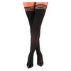Kixies Dana Lynn Ribbed Thigh High Tights - Black, Size A: Sensual and Stylish Lingerie for Women, Perfect for Thigh Pleasure (Model DL-RHTT-A)