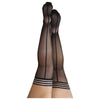 Kixies Lois Black Back Seam Thigh High Stockings - Model D, Women's, Sensual Pleasure, Size D - Adult Naughty Store