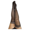 Kixies Taylor Black Sheer Thigh High Stockings - Model C: Women's Sensual Lingerie for Alluring Leg Appeal - Size C - Adult Naughty Store