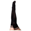 Kixies Danielle Black Opaque Thigh High Stockings - Model A29 - Women's Lingerie for Sensual Legs - Size A - Adult Naughty Store