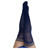 Kixies Selma Navy Opaque Thigh Highs - Model D, Women's Pleasure Lingerie, Size D - Adult Naughty Store