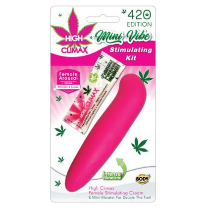 Body Action Products High Climax Mini Vibe Stimulating Kit - Model HC-420 | Female Pleasure Cream & Mini Vibe Set | Intense Vibrations | Enhances Orgasms | Maximizes Sensation | USA Made - Adult Naughty Store