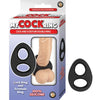 Introducing the SensaRing™ Black Silicone Cock and Scrotum Double Ring - Model SR-2000 - Male Pleasure Enhancer - Adult Naughty Store