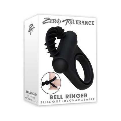 Zt Bell Ringer Vibrating Cock Ring - Model X1 - For Him and Her - Intense Pleasure and Extended Stamina - Midnight Black