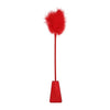 Ouch! Feathered Crop - Red - For Dominant Pleasure - Adult Naughty Store