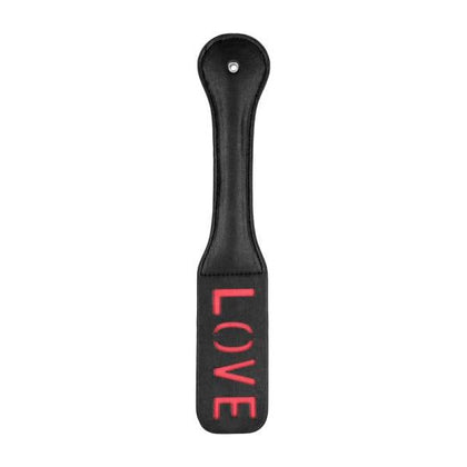 Ouch! Love Black Reversible Leather Paddle - BDSM Submissive Discipline Toy SP-001 - Unisex - Impact Play - Black