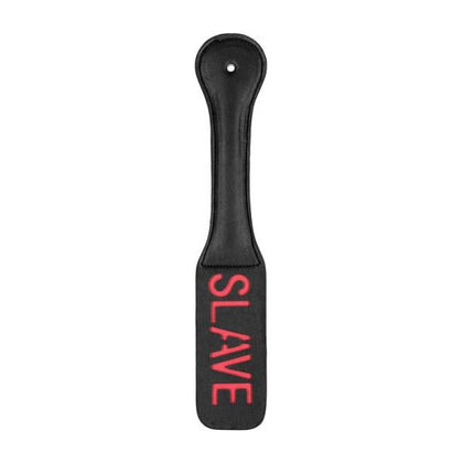 Ouch! Leather Paddle - SLAVE Model SLV-001 - Black - Unisex - Impact Play - Skin-Imprinting Experience
