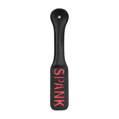 Ouch! Leather Paddle - SPANK Reverse Design - Model X1 - Unisex - Impact Play - Black