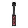 Ouch! Leather Paddle - SPANK Reverse Design - Model X1 - Unisex - Impact Play - Black