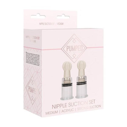 Rose - Pumped Nipple Suction Set Medium - Enhance Sensation and Pleasure for All Genders - Transparent - Adult Naughty Store