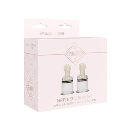 Pumped Nipple Suction Set Large - Transparent - Enhance Sensation and Pleasure for All Genders - Adult Naughty Store