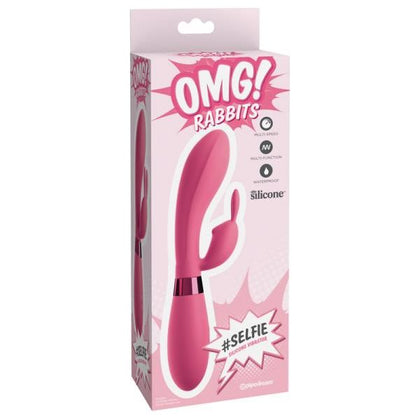 Rabbits Pleasure Silicone Vibrator - Model RS-50: Dual Stimulation for Intense Selfie Sessions - Pink - Adult Naughty Store