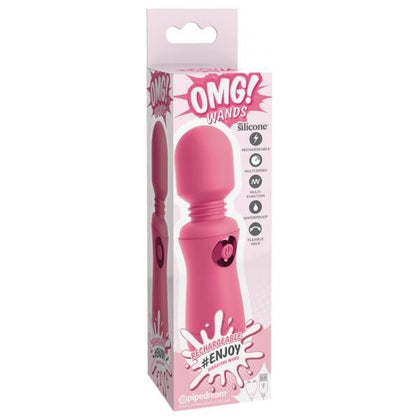 Wands Pleasure Plus Rechargeable Vibrating Wand, Model WP-200, for Women, Intimate Stimulation, Pink - Adult Naughty Store