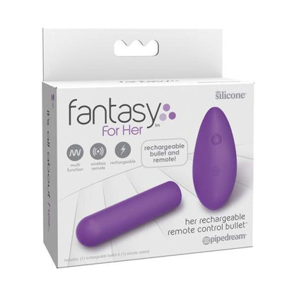 Fantasy For Her Her Rechargeable Remote Control Bullet - Powerful Vibrating Pleasure for Couples - Model: HRCB-001 - For Women - Clitoral Stimulation - Sleek Black