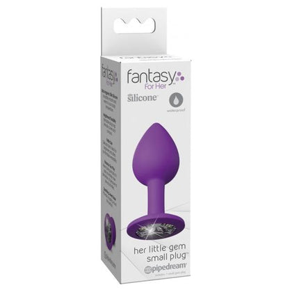 Fantasy For Her Little Gem Small Plug - Petite Silicone Anal Pleasure Toy (Model: LGSP-001) - Female - Sparkling Jewel Base - Black - Adult Naughty Store