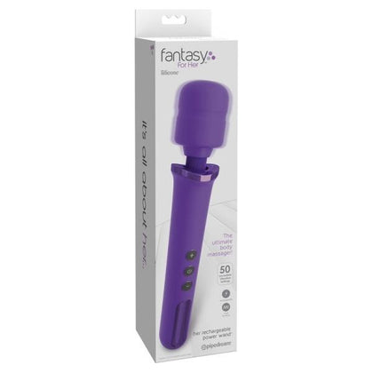 Introducing the Exquisite Pleasure Emporium Fantasy For Her Her Rechargeable Power Wand - Model X1: The Ultimate Rechargeable Wand Vibrator for Women - Arouse Your Senses with Deep, Rumbling  - Adult Naughty Store