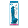 Colours Pleasures 7 Inch Blue Silicone Dildo - Model X7B: Versatile Pleasure for Intense Stimulation in Bold Blue - Adult Naughty Store