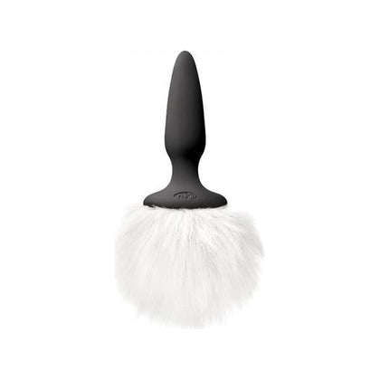Silicone Bunny Tails Mini White Fur Butt Plug - Model BT-001 - Unisex Anal Pleasure - Captivating and Playful!