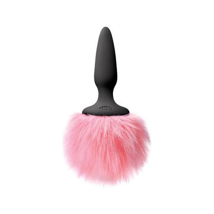 Bijoux Indiscrets Bunny Tails Mini Pink Fur Silicone Butt Plug - Model BT-2021 - Unisex Anal Pleasure - Vibrant Pink