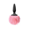 Bijoux Indiscrets Bunny Tails Mini Pink Fur Silicone Butt Plug - Model BT-2021 - Unisex Anal Pleasure - Vibrant Pink - Adult Naughty Store