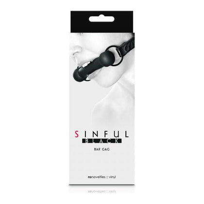 Sinful Silicone Bar Gag Black - A Sensual and Playful Addition to Your Intimate Adventures