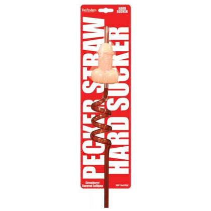 Candy Pecker Straws: The Sweet Swizzle Straw with a Strawberry Flavored Hard Pecker Lollipop