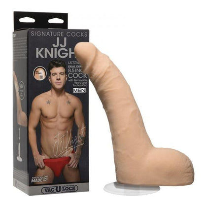 Signature Cocks Jj Knight 8.5 Inch Ultraskyn Dildo - Model JJ8.5 - Realistic Dual Density Pleasure Toy for Men and Women - Vanilla - Adult Naughty Store