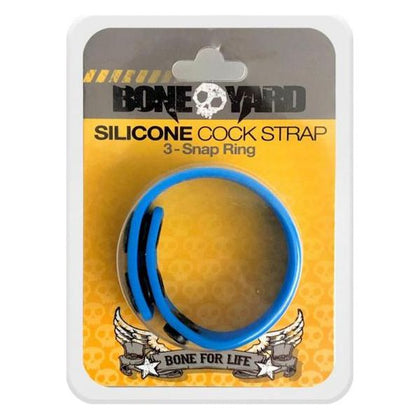 Boneyard Cock Strap Blue - The Ultimate Silicone Snap Ring for Endless Comfort and Pleasure