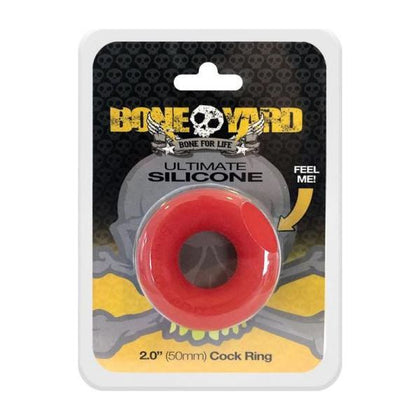 Boneyard Ultimate Silicone Cock Ring - Model XRBD-200: Enhance Your Pleasure with Long-Lasting Comfort (Red)