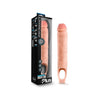 Performance Plus 11.5 Inch Silicone Cock Sheath Penis Extender - Model X1 - Male - Enhances Girth and Length - Internal Ribbing - Vanilla - Adult Naughty Store