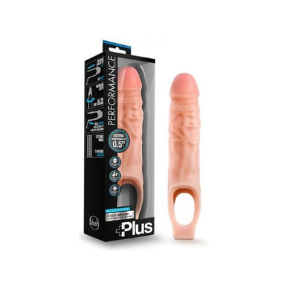 Performance Plus 9 Inch Silicone Cock Sheath Penis Extender - Vanilla - Adult Naughty Store